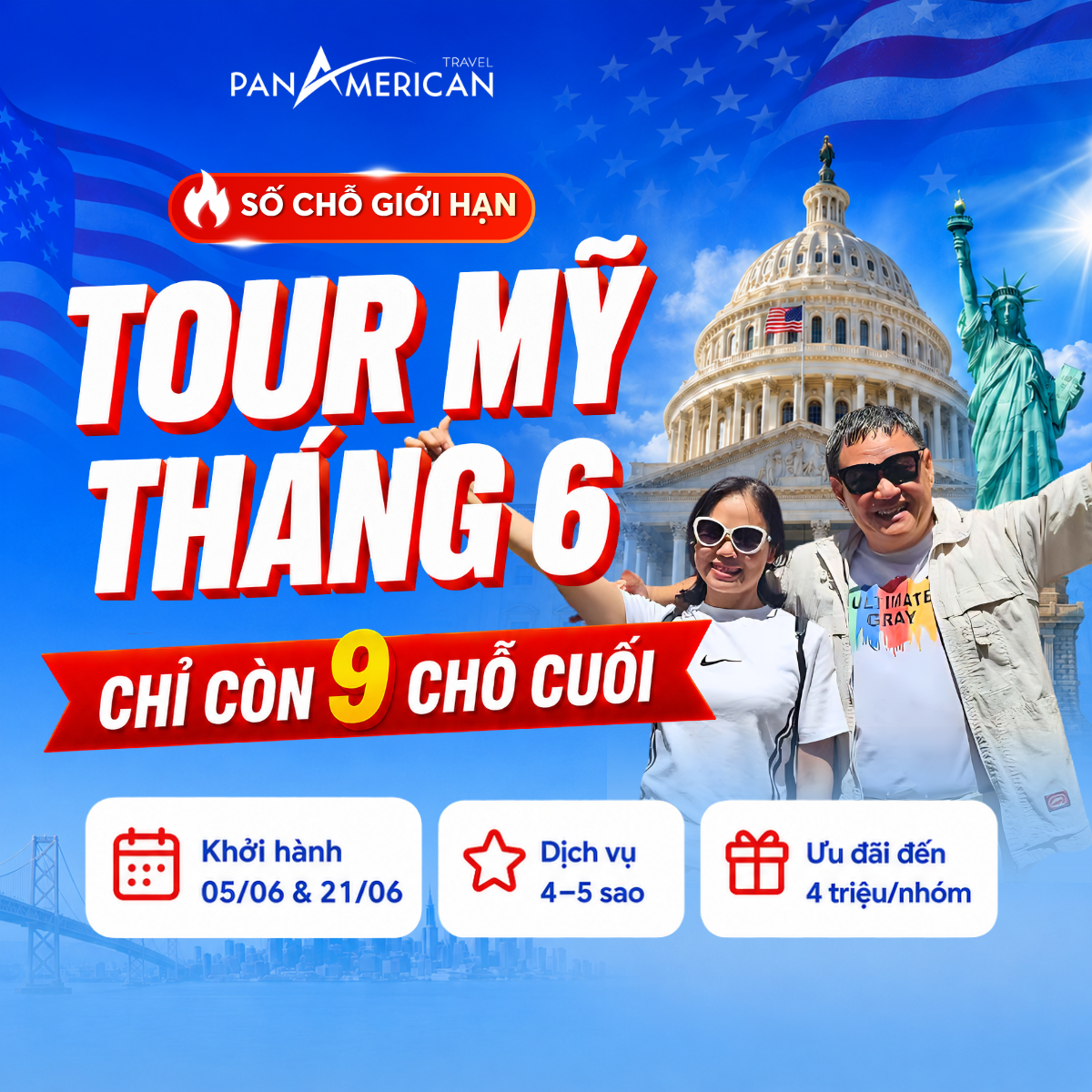 Tour Mỹ Tháng 6