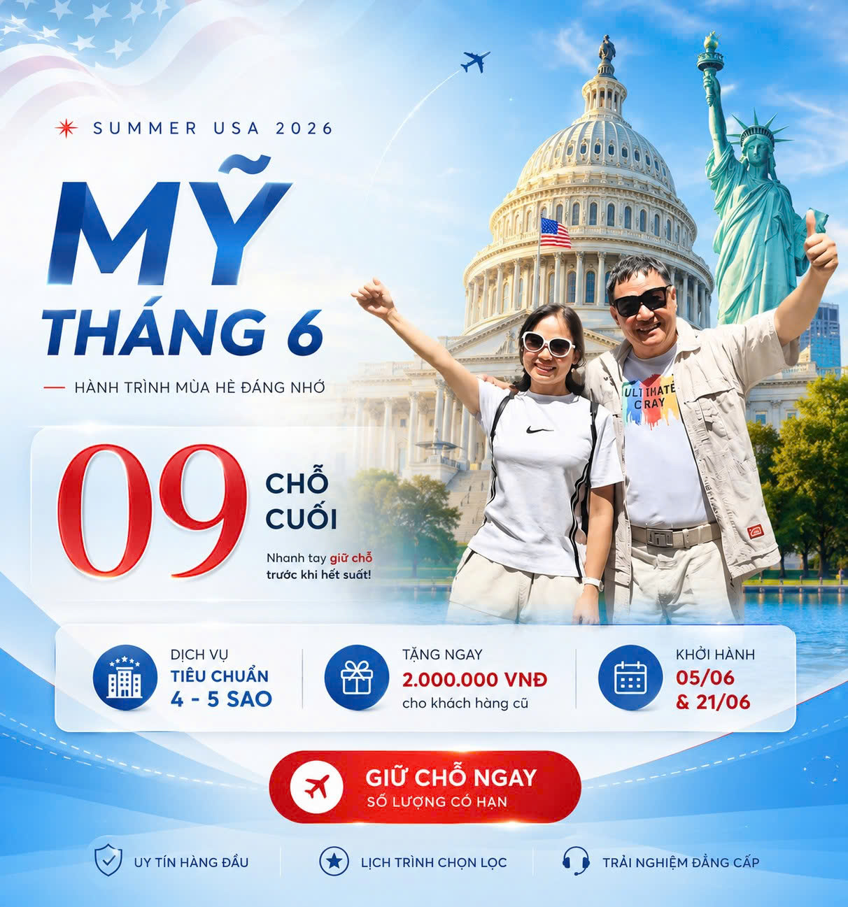 Mỹ Tháng 6 – Summer USA 2026 – Pan American Travel